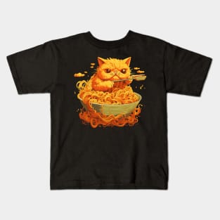 Feline Ramen Kids T-Shirt